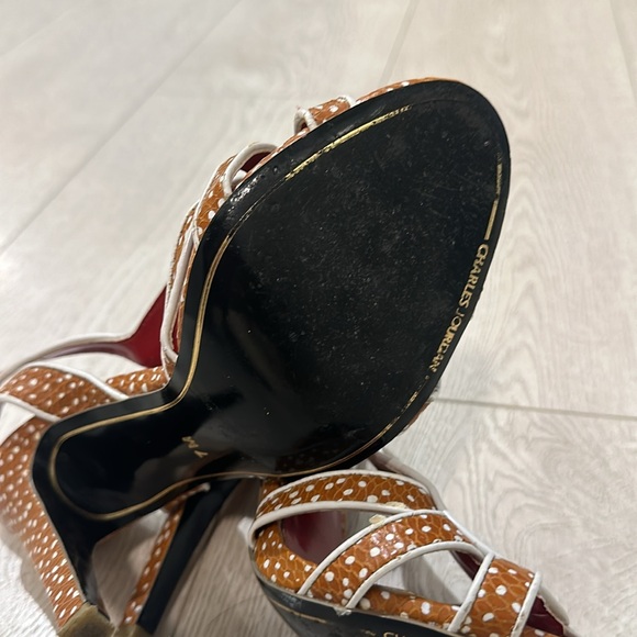 Charles Jourdan Paris Slingback Peep Toe Pumps Heels Stiletto Size 7M - Picture 5 of 8